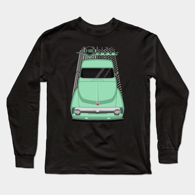 Ford F100 2nd gen - Meadowmist Green Long Sleeve T-Shirt by V8social